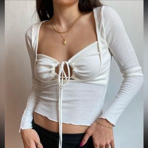 Rumored Lily of the Valley White Top NWOT Size Small